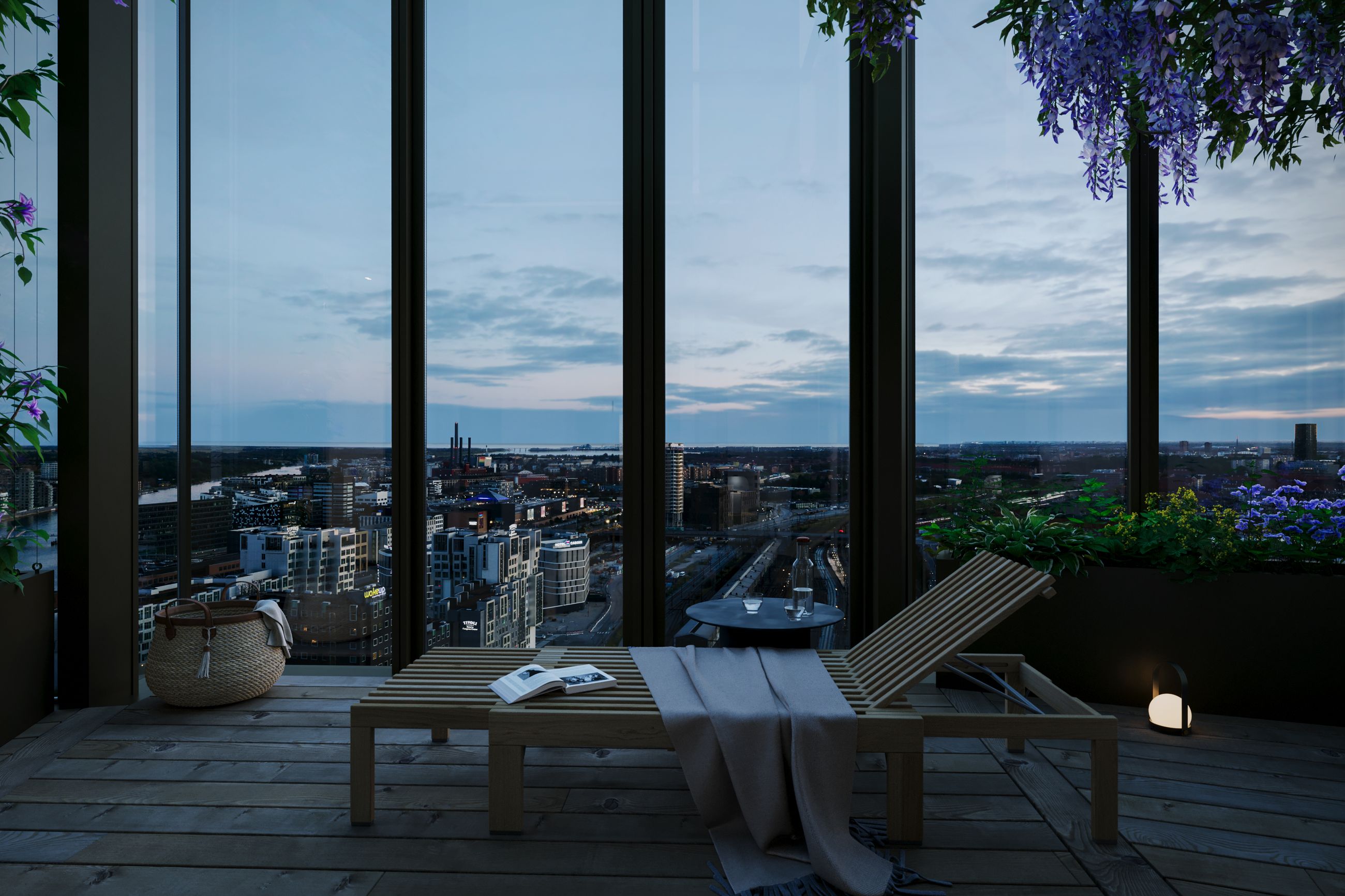 Posten 8, 22. tv, København V - 70075_Postbyen_Penthouse_INT_TypeM_015_TagterrasseUdsigt_Aften.jpg