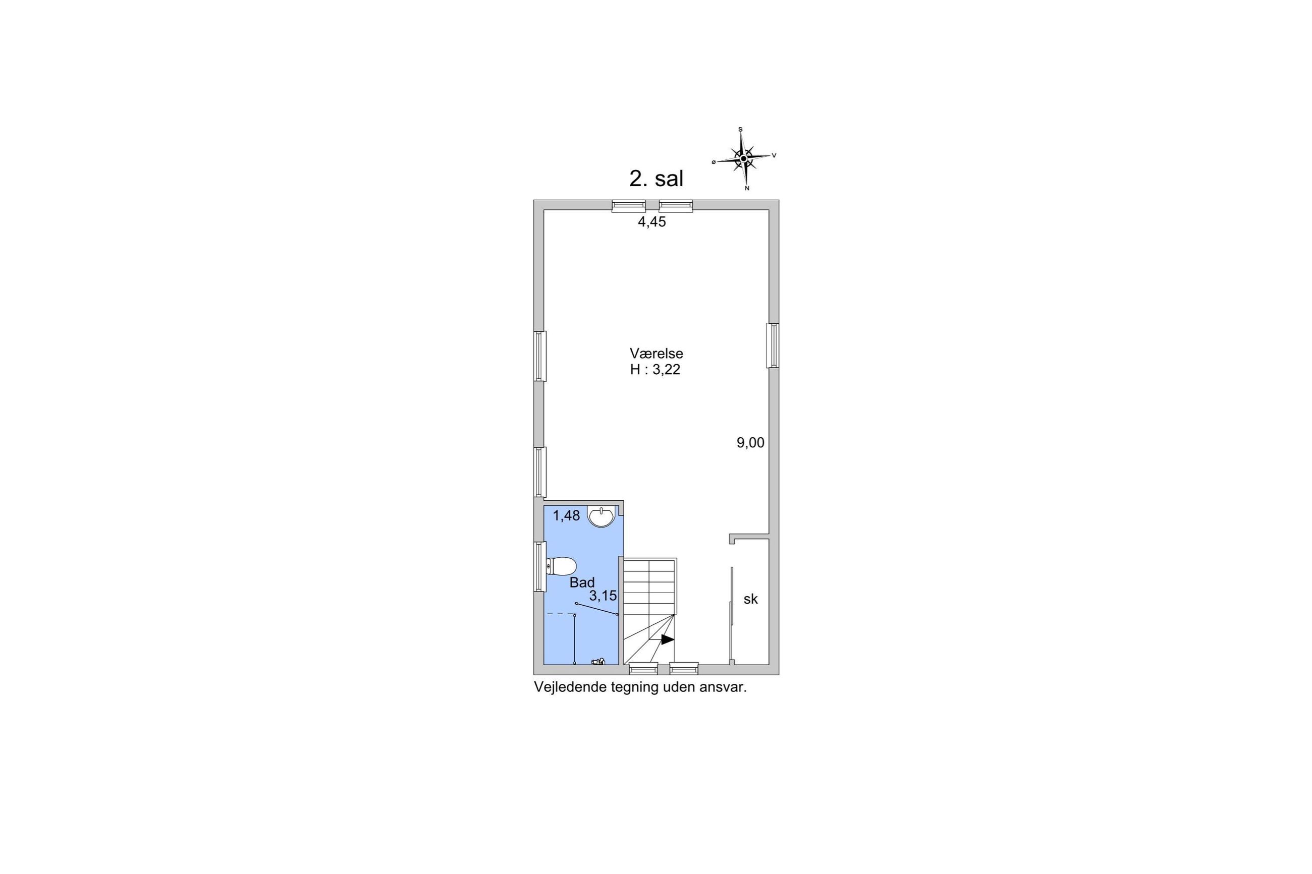 Duntzfelts Alle 33, Hellerup - Plantegning