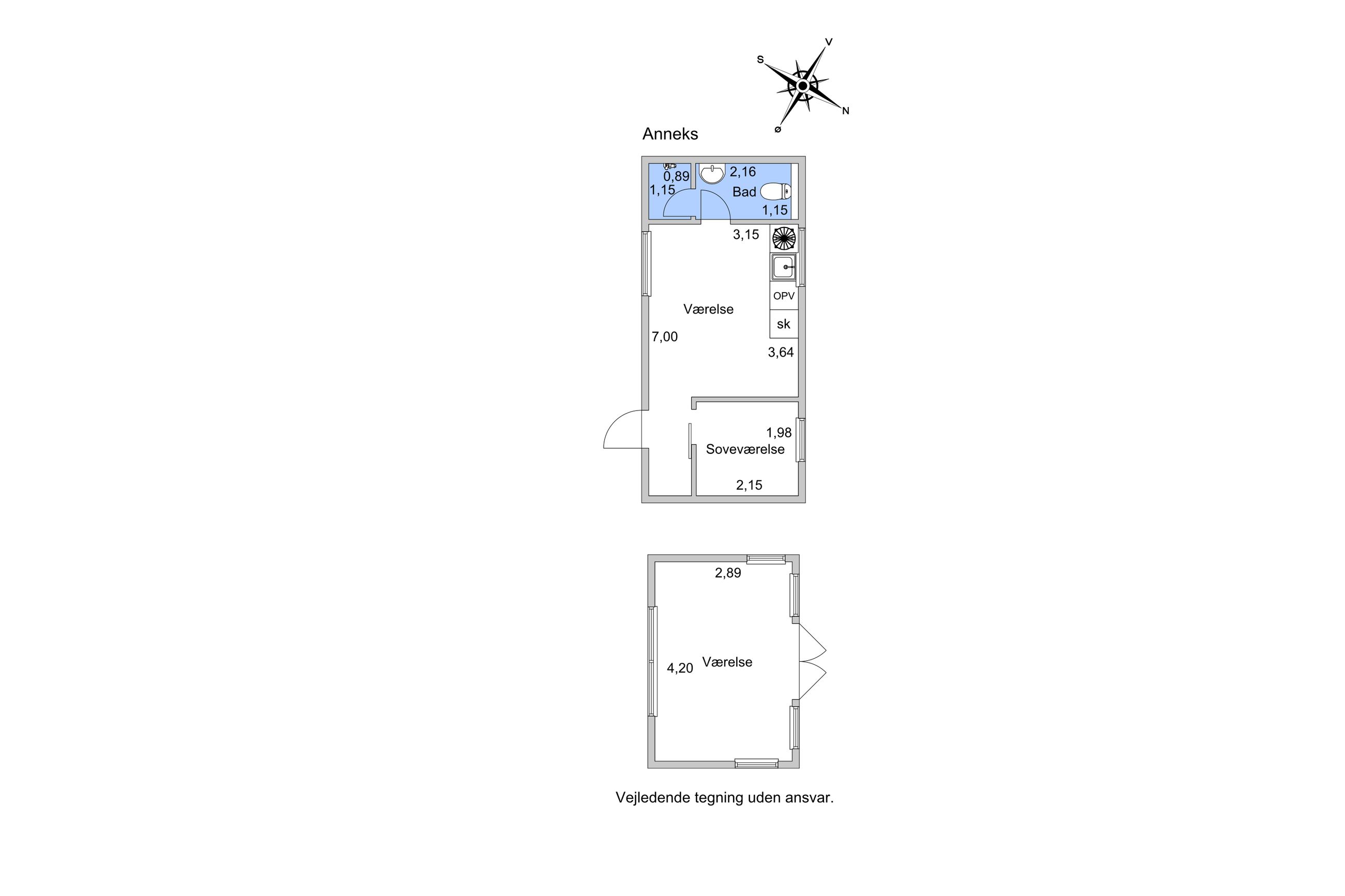Poppelvej 24, Nykøbing Sj - Plantegning