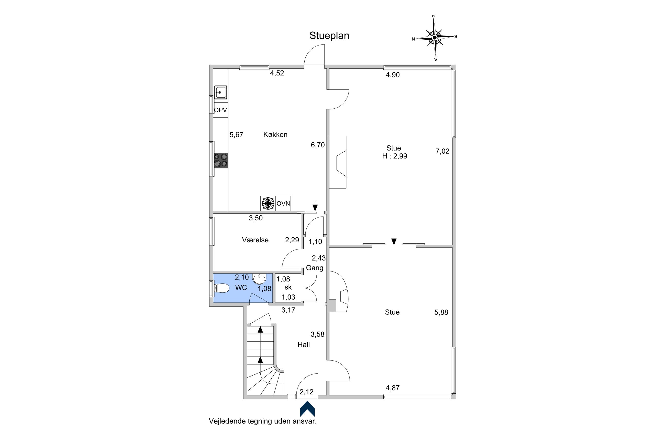 Bernstorffsvej 202, Charlottenlund - Plantegning