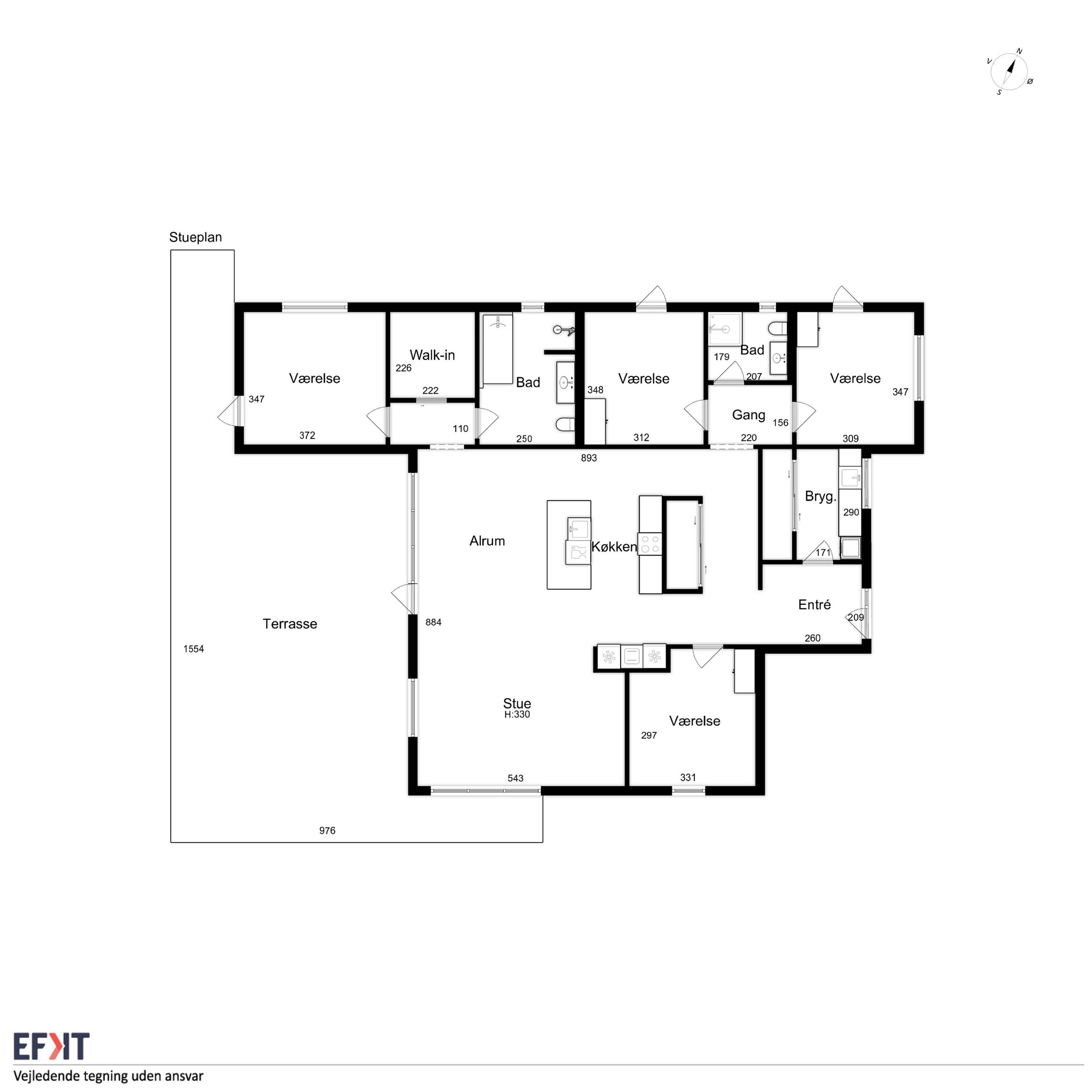 Nonnebuen 15, Hillerød - Plantegning