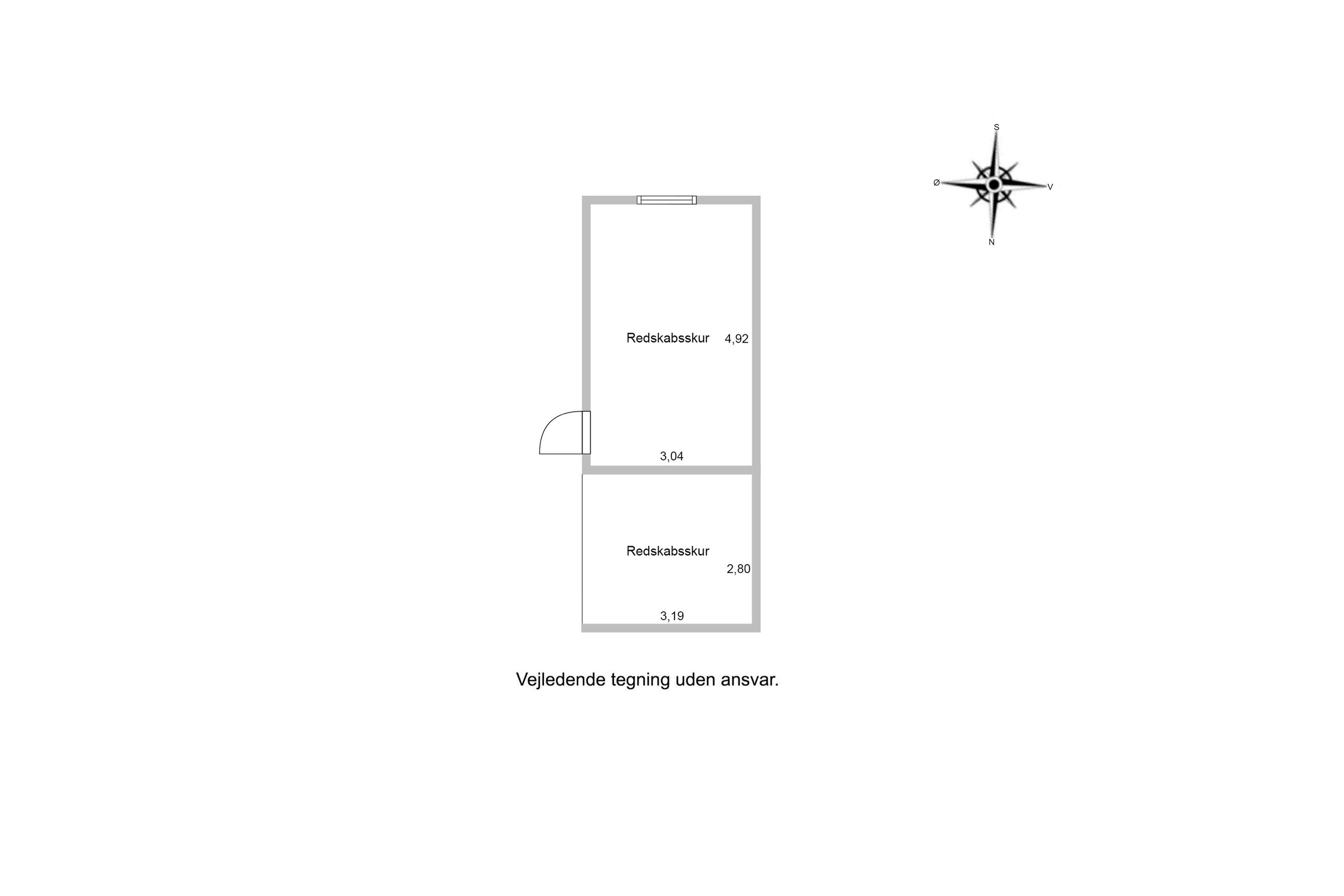 Saronvej 2A, Horneby Fælled, Hornbæk - Plantegning