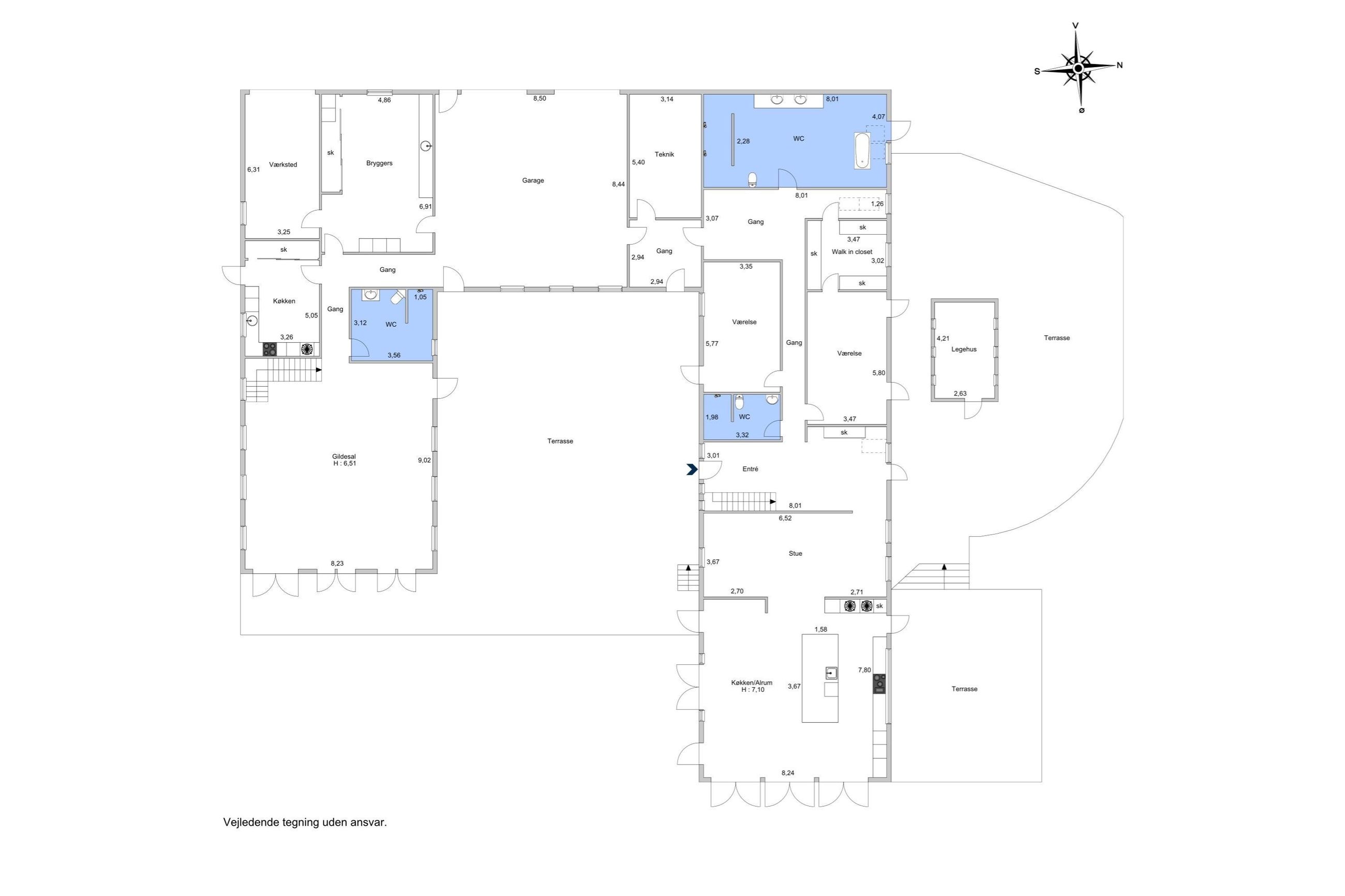 Humlehaven 9, Grevinge - Plantegning