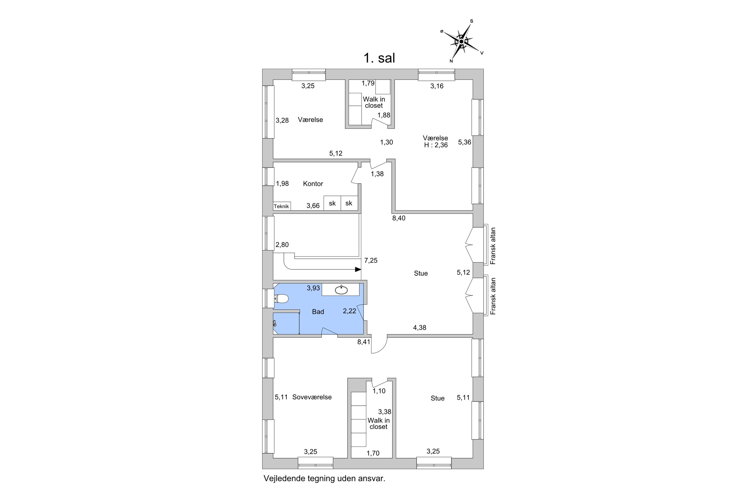 Knudsvej 15, Rungsted Kyst - Plantegning