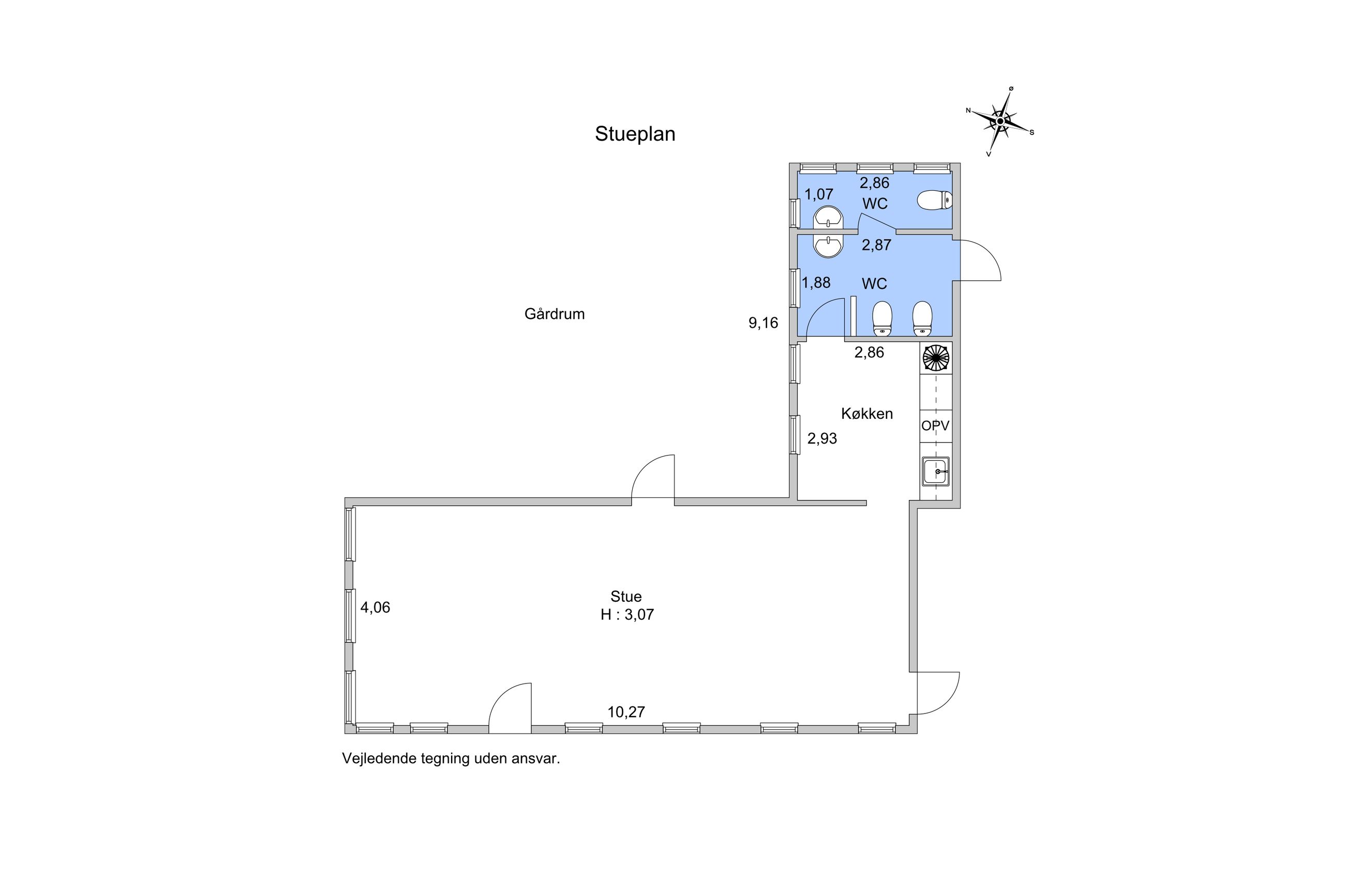 Amtsvejen 8, Store Lyngby, Ølsted - Plantegning