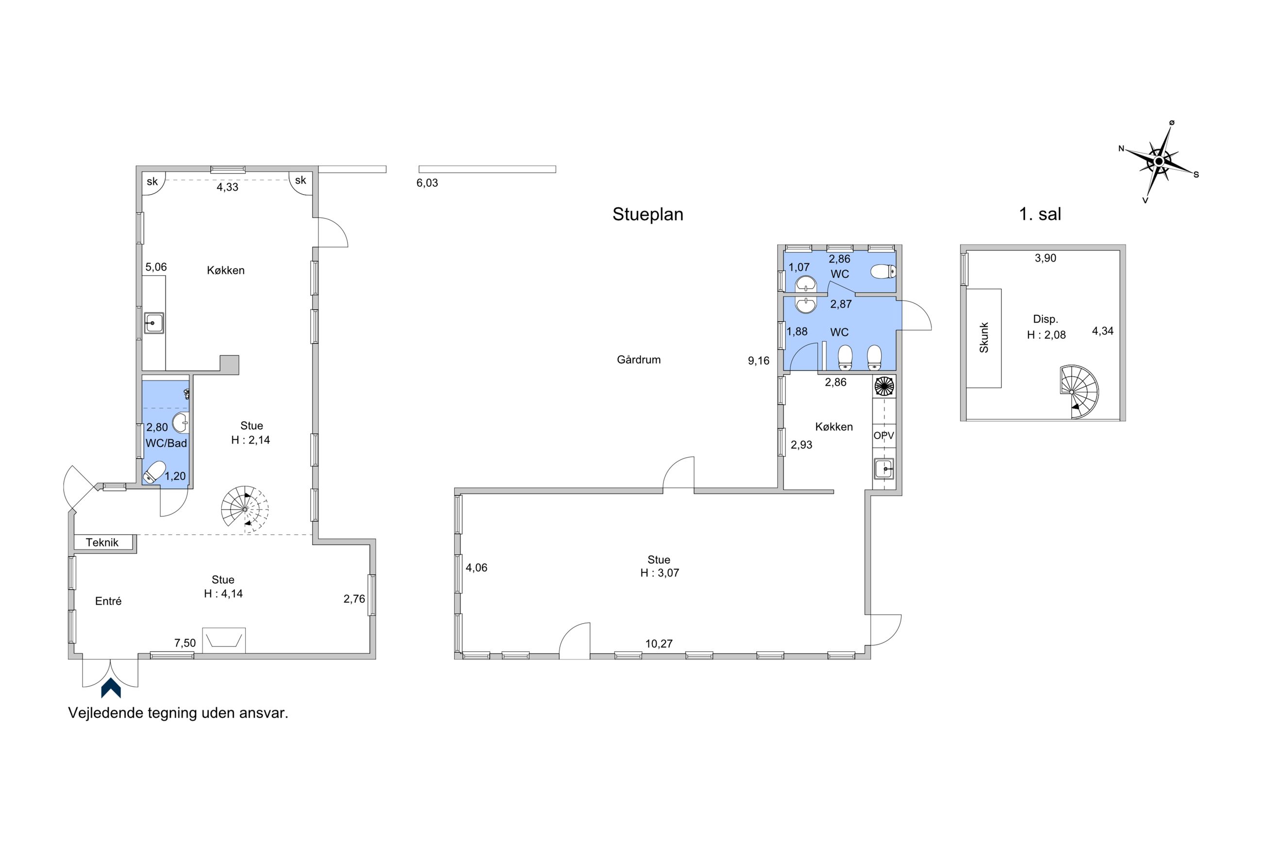 Amtsvejen 8, Store Lyngby, Ølsted - Plantegning