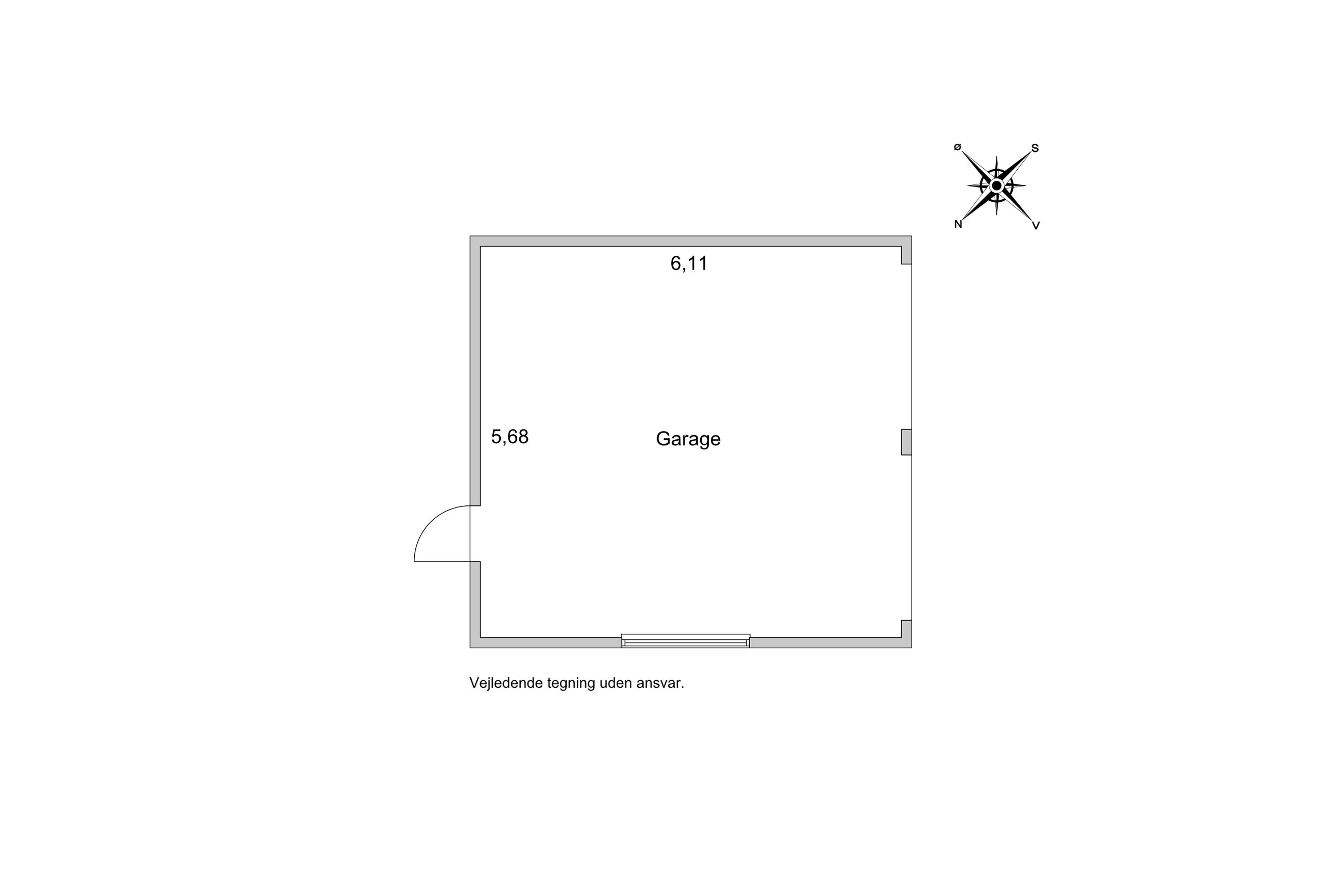 Solvangsvej 23, Liseleje - Plantegning