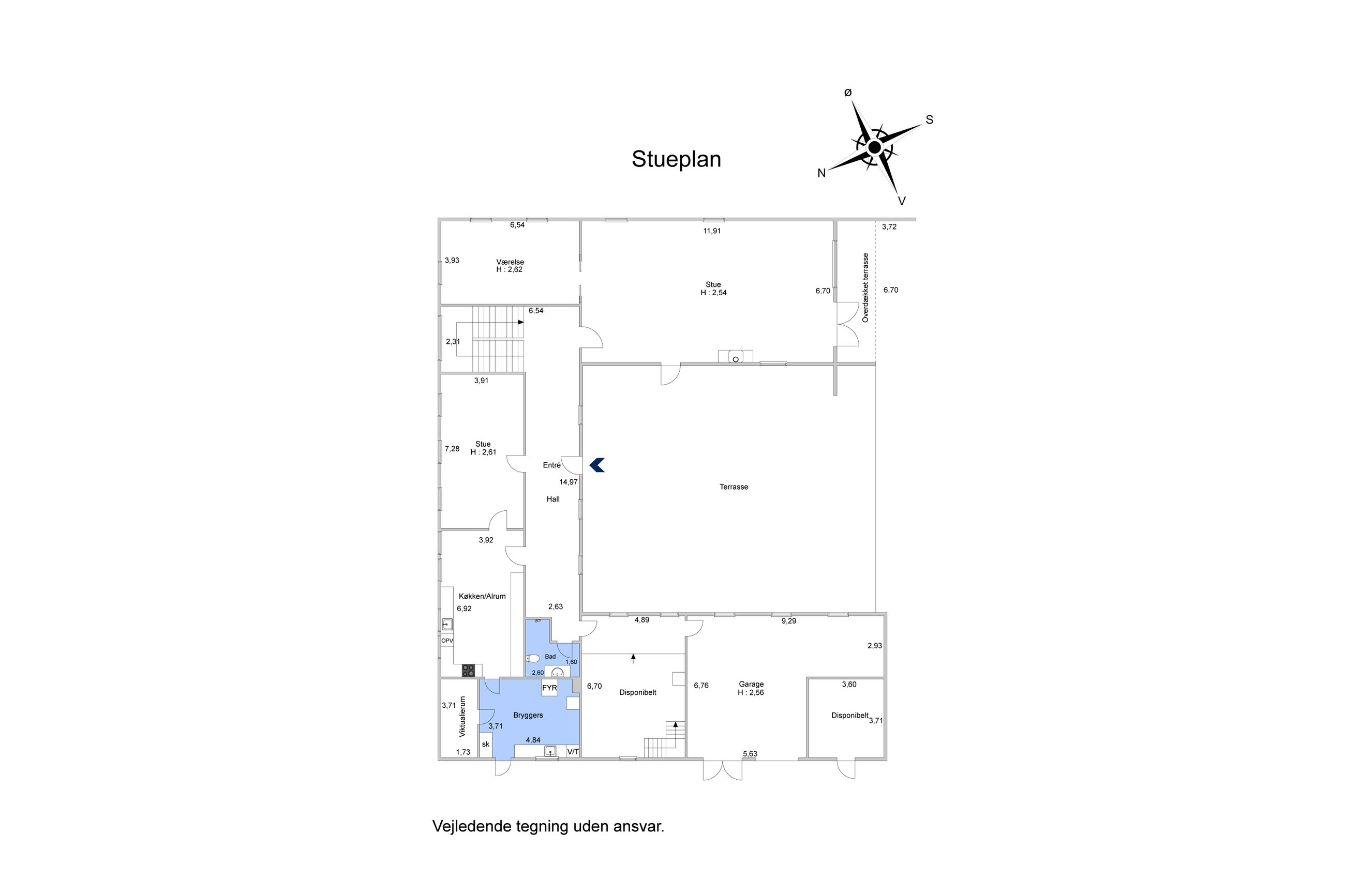 Hestehavevej 15, Kongsted-Borup, Rønnede - Plantegning