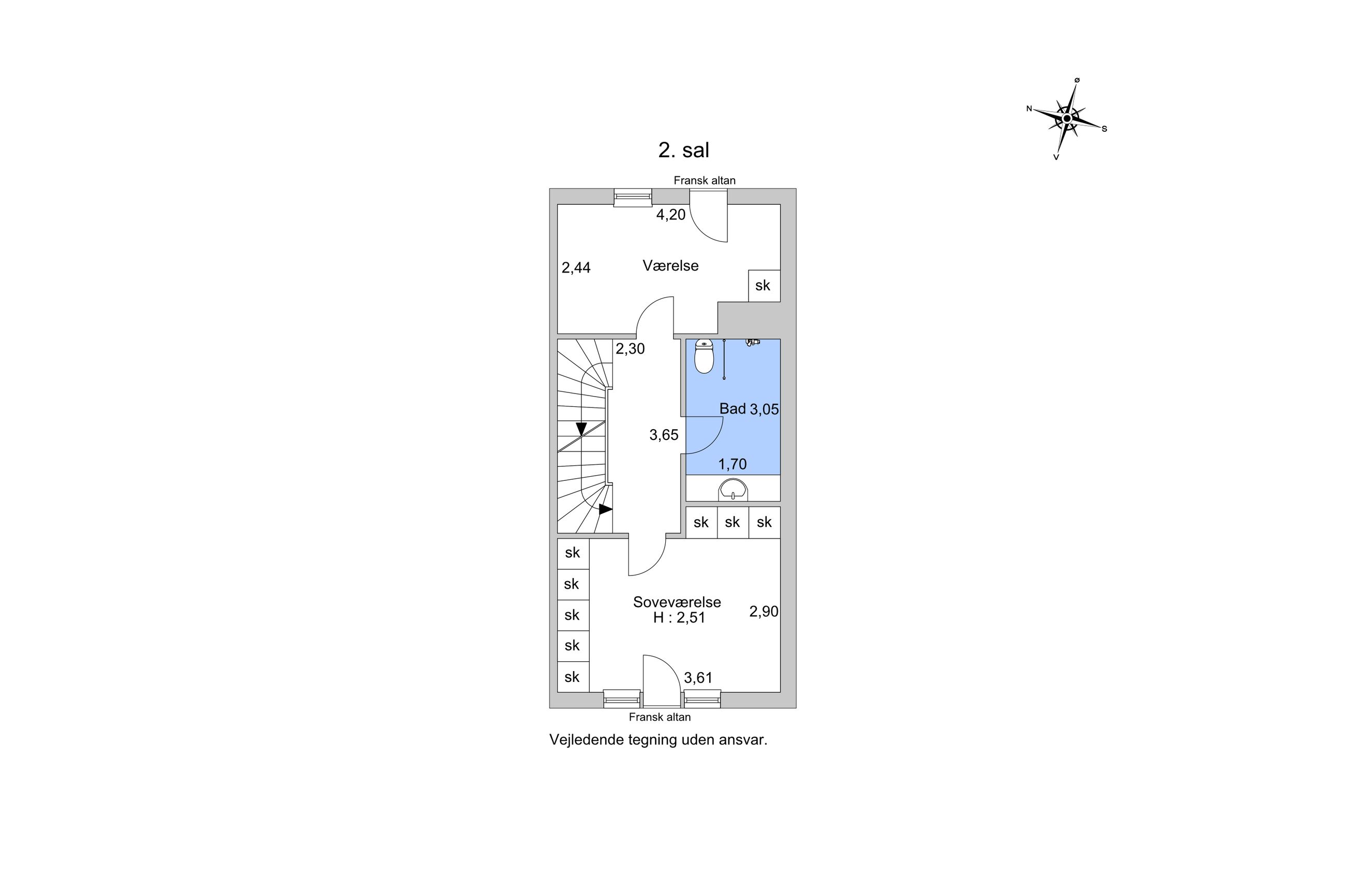 Lundedalsvej 9, København NV - Plantegning
