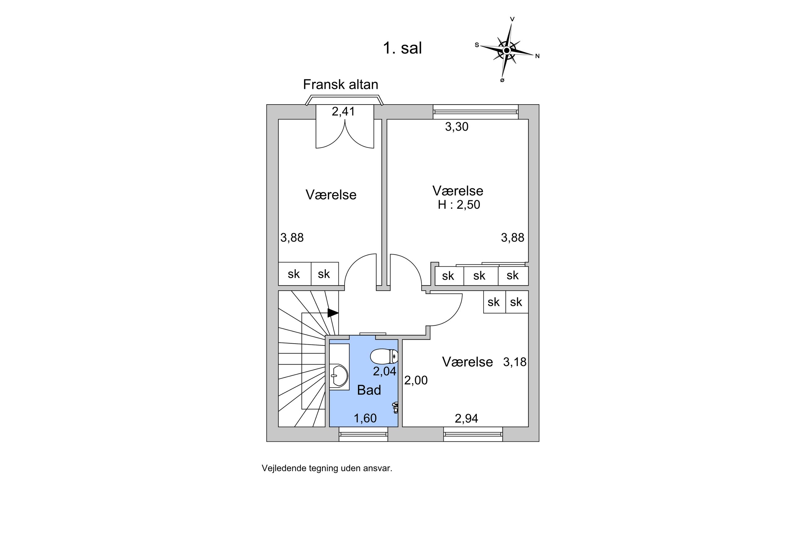 Indelukket 29, Hellerup - Plantegning