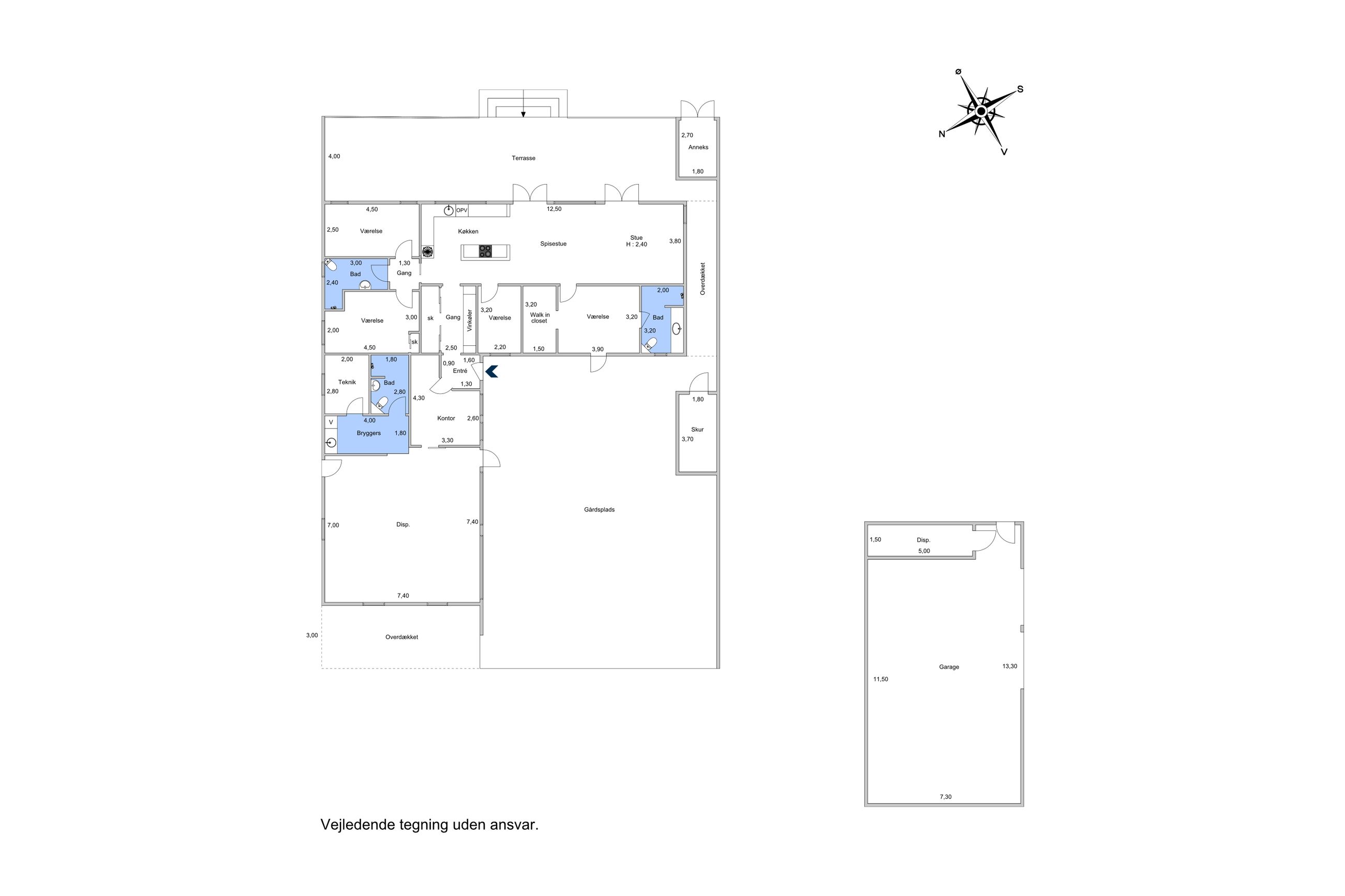 Hornsherredvej 250, Lyndby, Kirke Hyllinge - Plantegning