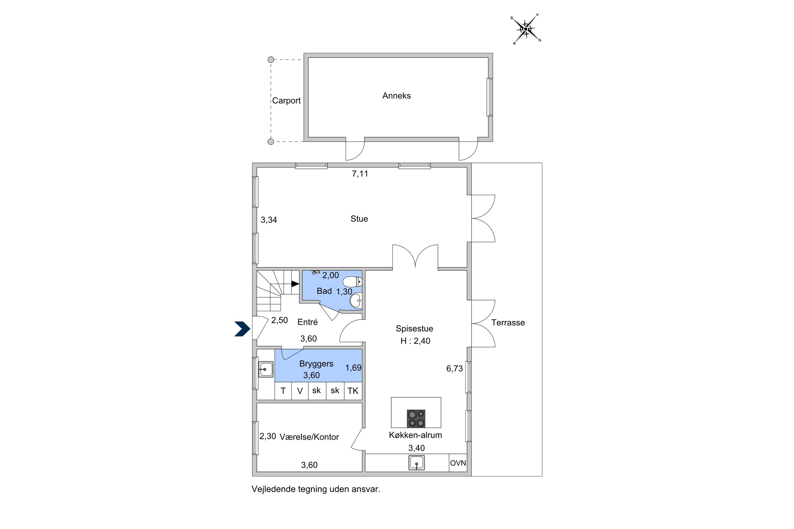 Jyllandsvej 66B, Frederiksberg - Plantegning