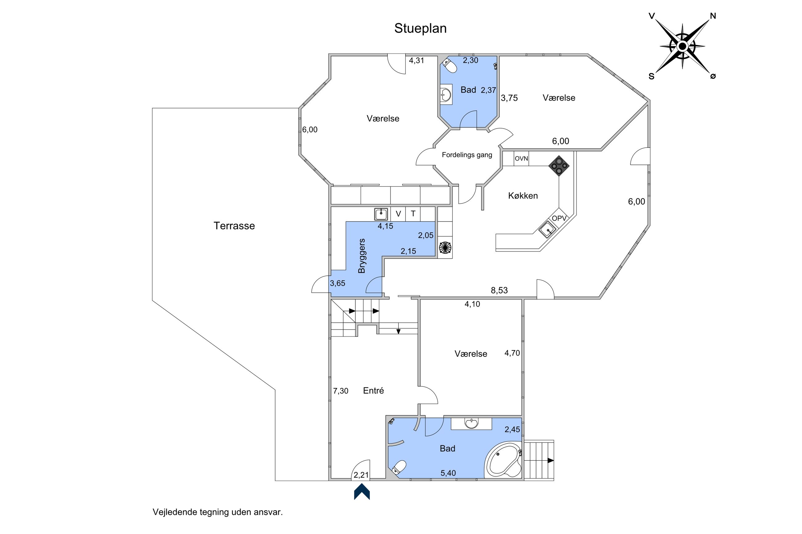 Roskildevej 285E, Kongstrup, Vipperød - Plantegning