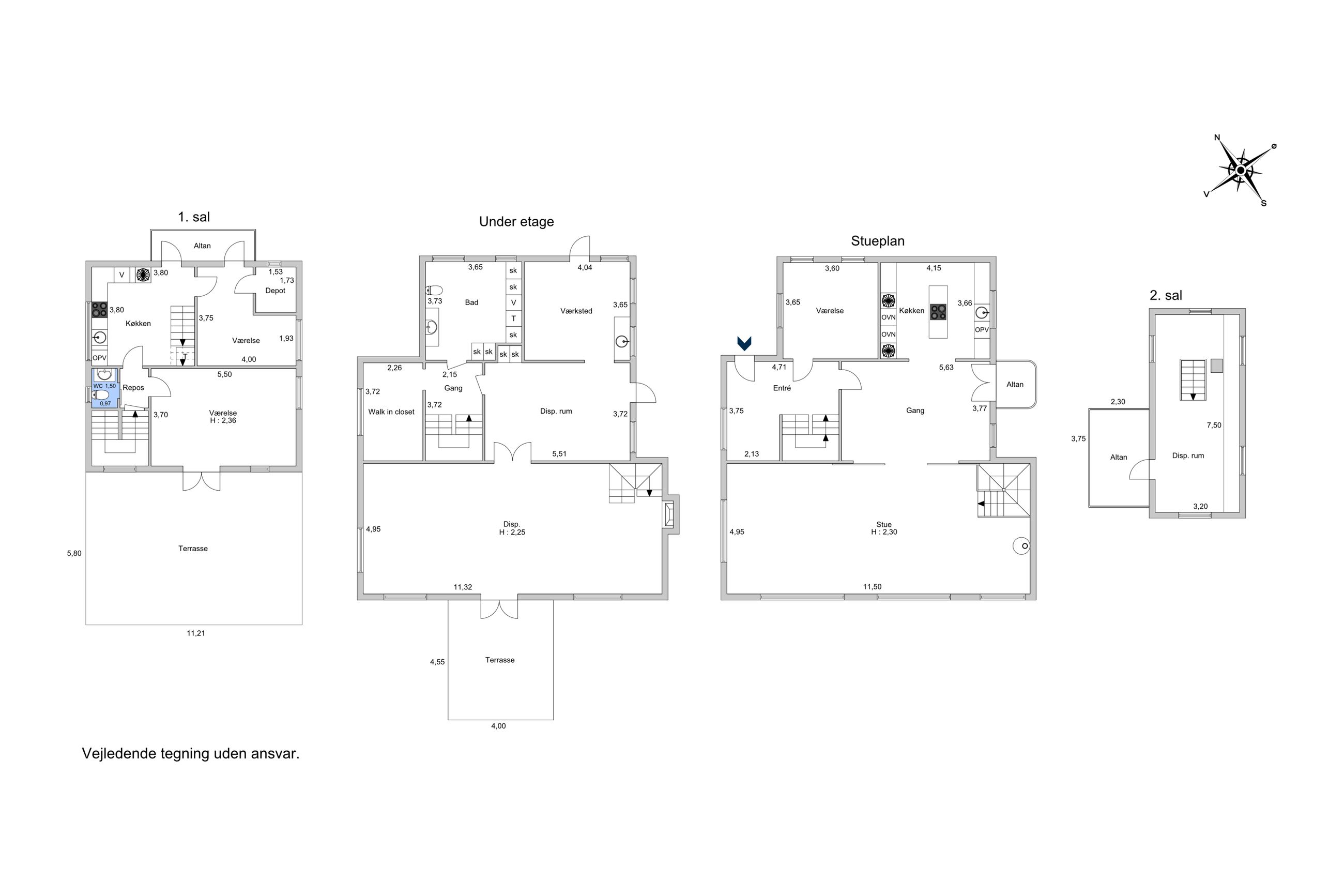 Morlenesvej 4, Holte - Plantegning